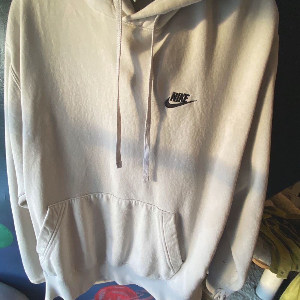 USED Nike Off-White Hoodie with Black Logo